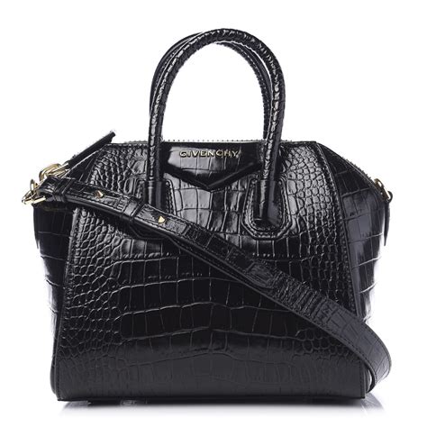 givenchy antigona black croc